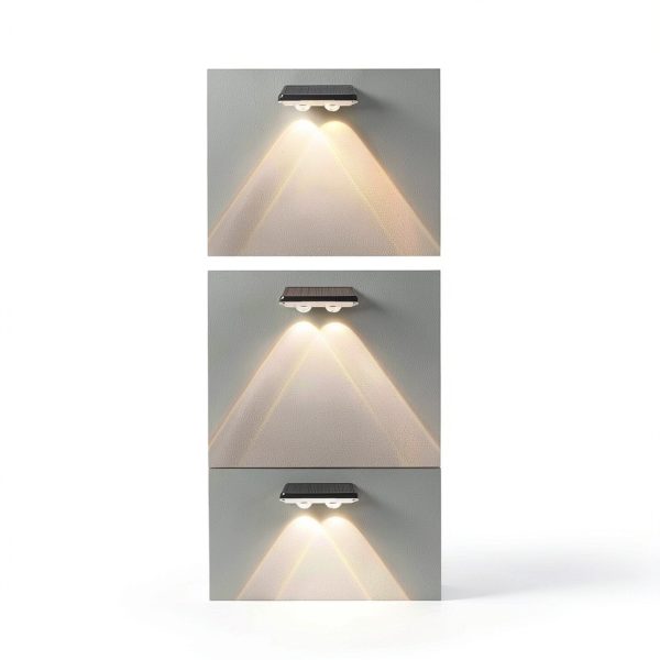 APILAB Solar Fence Lights Weatherproof Security Lighting-2