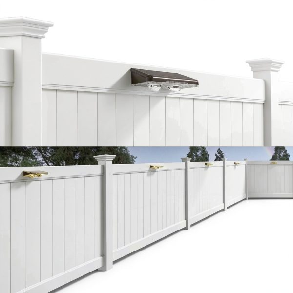 APILAB Solar Fence Lights Weatherproof Security Lighting-4