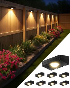 FabStyl Solar Fence Light 3 Modes Waterproof Outdoor-0