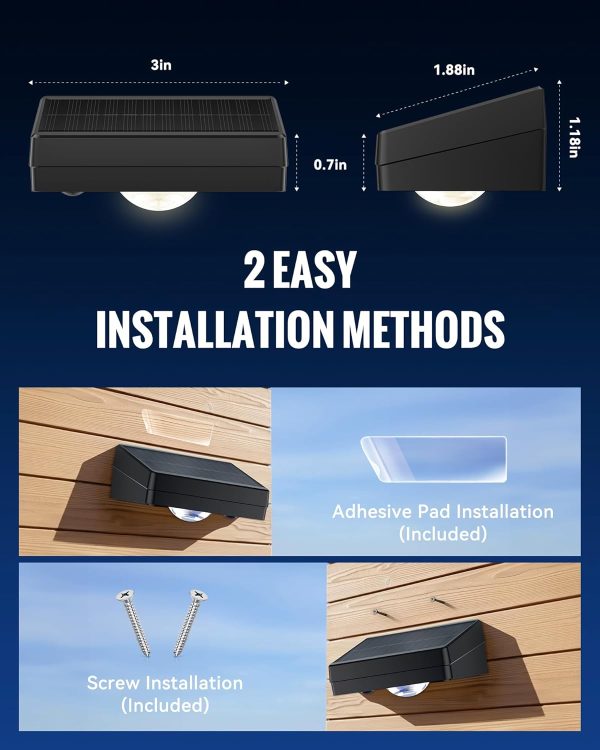FabStyl Solar Fence Light 3 Modes Waterproof Outdoor-3