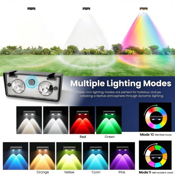Solar Fence Light ESUNYD Waterproof LED Step Light-3