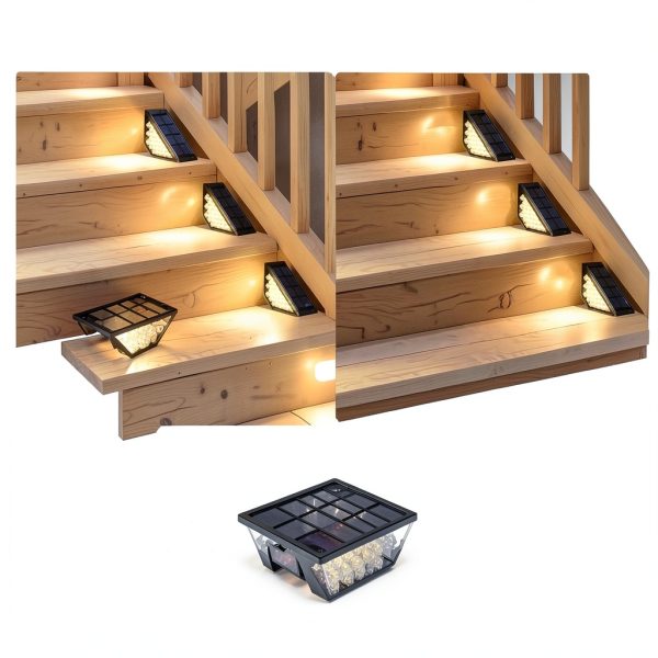 Solar Step Light BKBB PPBB ssl-all-04 Ultra-Thin 15-LED Waterproof-6