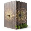 Gardencave Solar Fence Lights 2 Pack Geometric Mandala-5