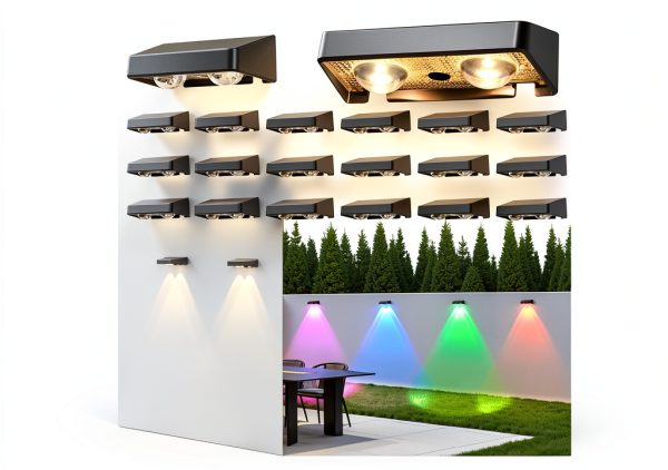 Solar Fence Light ESUNYD Waterproof LED Step Light-6