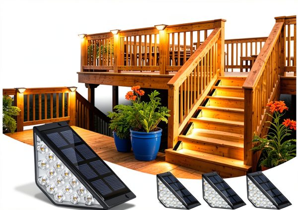 Solar Step Light BKBB PPBB ssl-all-04 Ultra-Thin 15-LED Waterproof-0