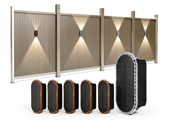 Ellasay Solar Fence Light 12 Pack 3000-6000K Bright LED IP67-0