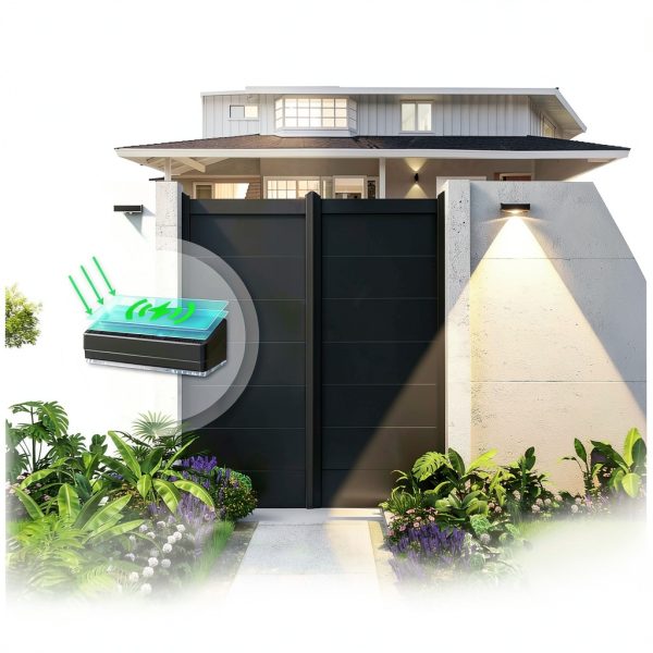 SolarGlow Outdoor Wall Light 4 Pack Black Waterproof RGB LED Touch-3