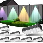 Solar LED Outdoor Wall Light ZCXLIGHT 8 Pack Waterproof RGB Adjustable-0