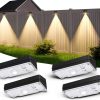 SolarGlow Outdoor Wall Light 4 Pack Black Waterproof RGB LED Touch-0