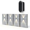 Ellasay Solar Fence Light 12 Pack 3000-6000K Bright LED IP67-3