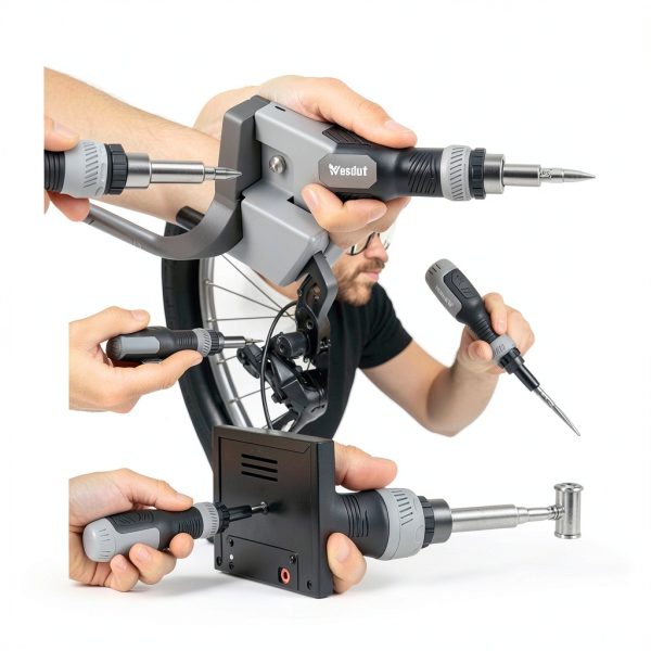 13-in-1 Ratchet Screwdriver Set by Wesdut Cr-V Bits Grip Black-6