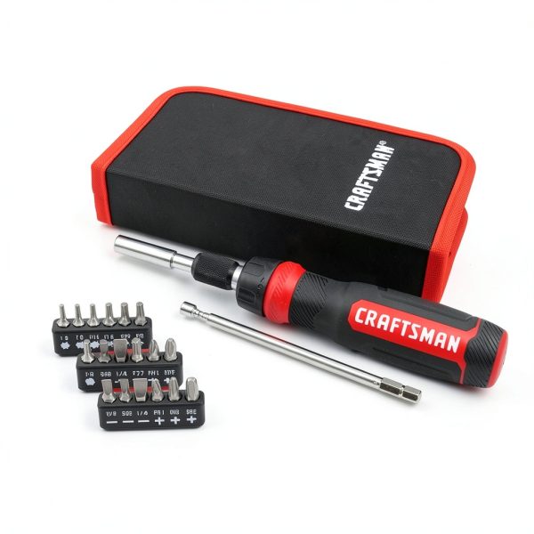 CRAFTSMAN Ratcheting Screwdriver Set CMHT68001 Magnetic Tip Black-1
