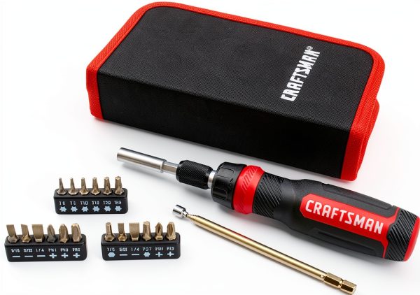 CRAFTSMAN Ratcheting Screwdriver Set CMHT68001 Magnetic Tip Black-0
