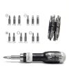 13-in-1 Ratchet Screwdriver Set by Wesdut Cr-V Bits Grip Black-1