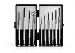 11 Pcs Small Precision Screwdriver Set, Tiny Screwdriver Set, Mini Screw Driver Kit with Slotted and Phillips Heads, Ideal for Watch, Eyeglasses, Toys, Electronics, Computer Repair-0