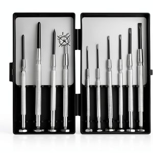 11 Pcs Small Precision Screwdriver Set, Tiny Screwdriver Set, Mini Screw Driver Kit with Slotted and Phillips Heads, Ideal for Watch, Eyeglasses, Toys, Electronics, Computer Repair-0