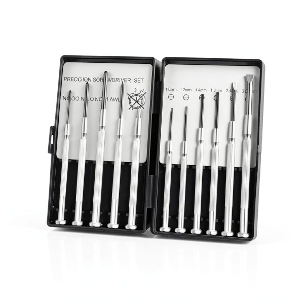 11 Pcs Small Precision Screwdriver Set, Tiny Screwdriver Set, Mini Screw Driver Kit with Slotted and Phillips Heads, Ideal for Watch, Eyeglasses, Toys, Electronics, Computer Repair-2