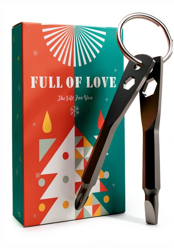 Christmas Gifts for Men KUSONKEY 4-in-1 Keychain Screwdriver Black-0