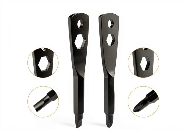 Christmas Gifts for Men KUSONKEY 4-in-1 Keychain Screwdriver Black-2